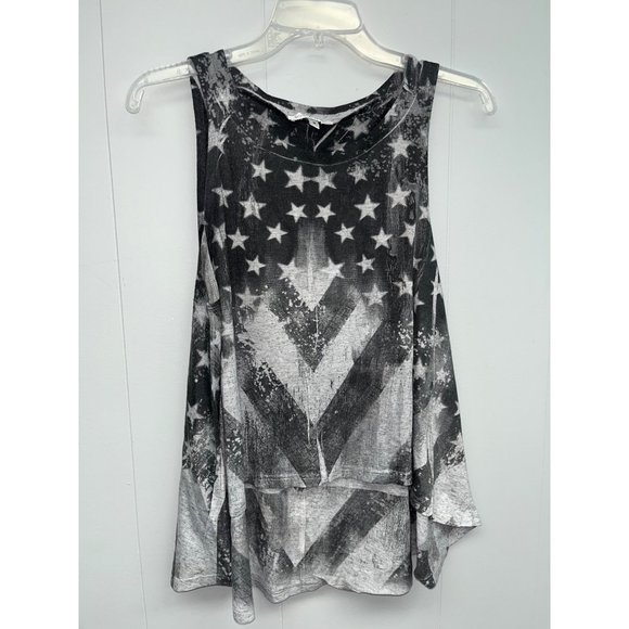 Moa‎ Moa American Flag Womens High Low Tank Size Medium - Picture 1 of 6